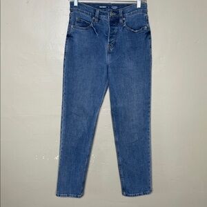 OLD NAVY Blue Jeans Extra High Rise SKY HIGH STRAIGHT Secret Smooth Pockets 2